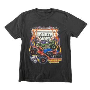 Vintage Monster Jam Grave Digger El Toro Loco Double Sided Graphic Tee Youth XL